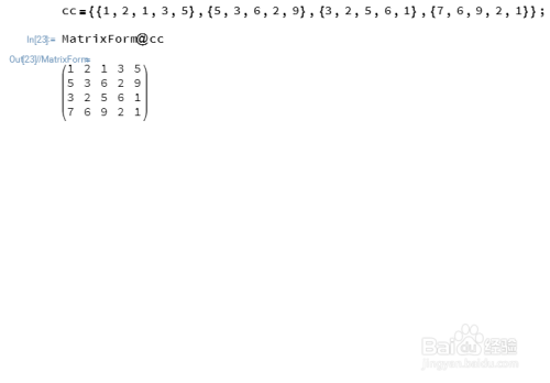 mathematica4怎么计算行列式9
