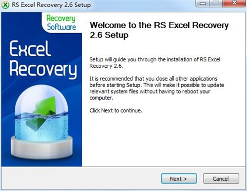 RS Excel Recovery安装方法1