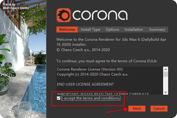 corona renderer5安装教程2