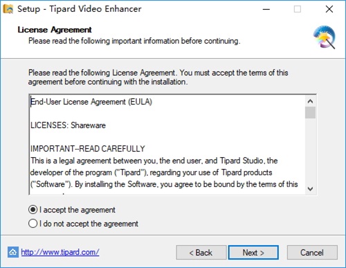 Tipard Video Enhancer安装教程2